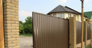 Купить откатные ворота из профнастила Кулебаки, цена от 1795 руб.